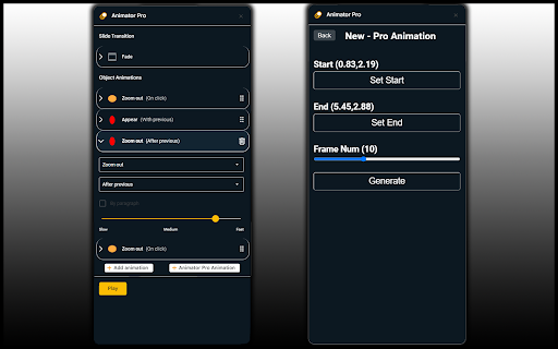 Slides Animator Pro from Chrome web store to be run with OffiDocs Chromium online Slides Animator Pro from Chrome web store to be run with OffiDocs Chromium online