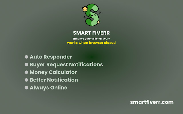 Smart Fiverr from Chrome web store to be run with OffiDocs Chromium online Smart Fiverr from Chrome web store to be run with OffiDocs Chromium online