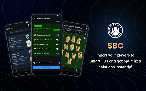Smart FUT FC SBC Solutions from Chrome web store to be run with OffiDocs Chromium online Smart FUT FC SBC Solutions from Chrome web store to be run with OffiDocs Chromium online
