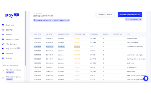 Smart Sort Stay22 Bookings from Chrome web store to be run with OffiDocs Chromium online Smart Sort Stay22 Bookings from Chrome web store to be run with OffiDocs Chromium online