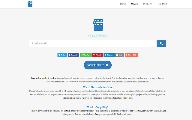 SOAP2DAYHD from Chrome web store to be run with OffiDocs Chromium online SOAP2DAYHD from Chrome web store to be run with OffiDocs Chromium online