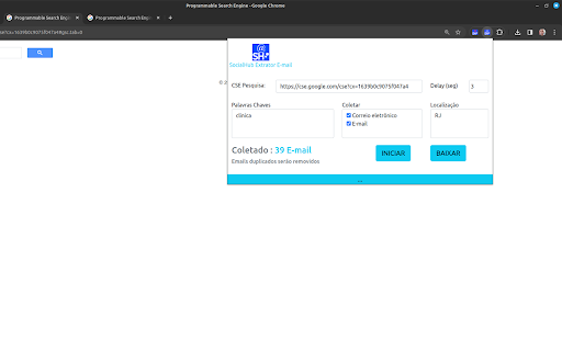SocialHub Extrator de E mail from Chrome web store to be run with OffiDocs Chromium online SocialHub Extrator de E mail from Chrome web store to be run with OffiDocs Chromium online