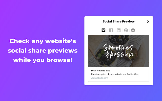 Social Share Preview from Chrome web store to be run with OffiDocs Chromium online Social Share Preview from Chrome web store to be run with OffiDocs Chromium online