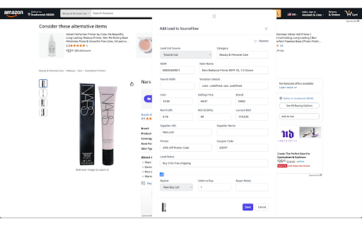 SourceFlow Amazon Extension from Chrome web store to be run with OffiDocs Chromium online SourceFlow Amazon Extension from Chrome web store to be run with OffiDocs Chromium online