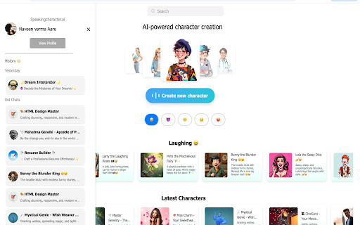 Speaking Character AI from Chrome web store to be run with OffiDocs Chromium online Speaking Character AI from Chrome web store to be run with OffiDocs Chromium online