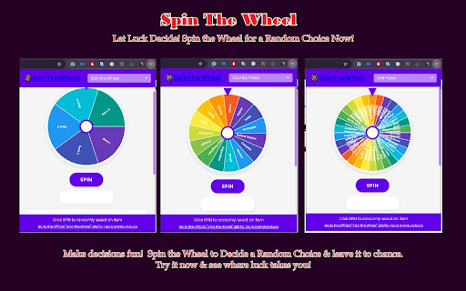 Spin the Wheel from Chrome web store to be run with OffiDocs Chromium online Spin the Wheel from Chrome web store to be run with OffiDocs Chromium online