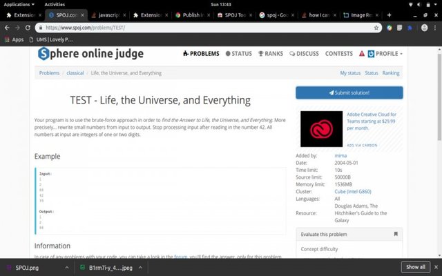 SPOJ Tool from Chrome web store to be run with OffiDocs Chromium online SPOJ Tool from Chrome web store to be run with OffiDocs Chromium online