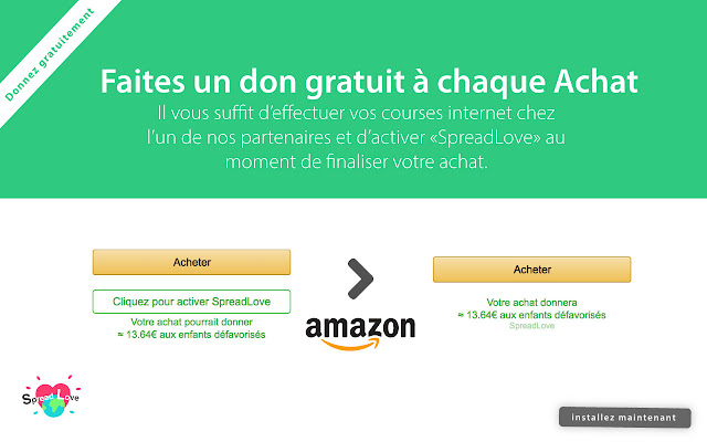 SpreadLove: Help Charities while you Shop from Chrome web store to be run with OffiDocs Chromium online SpreadLove: Help Charities while you Shop from Chrome web store to be run with OffiDocs Chromium online
