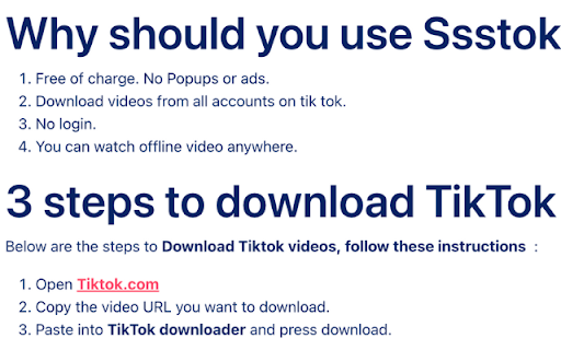 SSS TikTok Downloader from Chrome web store to be run with OffiDocs Chromium online SSS TikTok Downloader from Chrome web store to be run with OffiDocs Chromium online