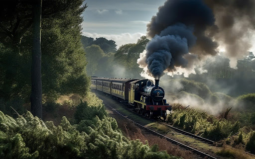 steam locomotive chugging through rural forest landscape from Chrome web store to be run with OffiDocs Chromium online steam locomotive chugging through rural forest landscape from Chrome web store to be run with OffiDocs Chromium online