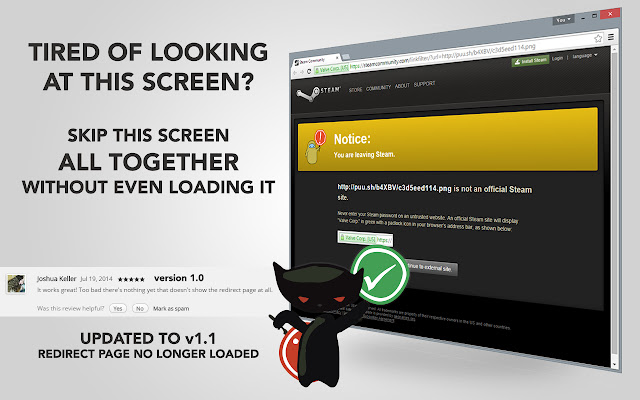 Steam Redirect Skipper from Chrome web store to be run with OffiDocs Chromium online Steam Redirect Skipper from Chrome web store to be run with OffiDocs Chromium online