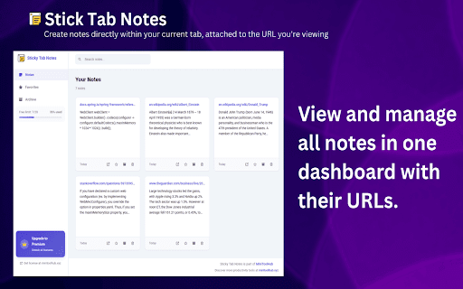 Sticky Tab Notes from Chrome web store to be run with OffiDocs Chromium online Sticky Tab Notes from Chrome web store to be run with OffiDocs Chromium online