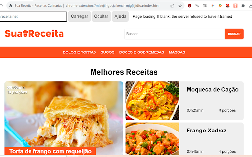 Sua Receita Receitas Culinarias from Chrome web store to be run with OffiDocs Chromium online Sua Receita Receitas Culinarias from Chrome web store to be run with OffiDocs Chromium online