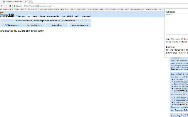 Subreddit Eradicator from Chrome web store to be run with OffiDocs Chromium online Subreddit Eradicator from Chrome web store to be run with OffiDocs Chromium online