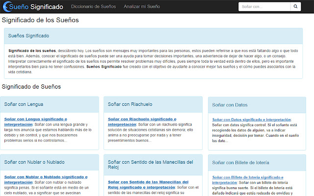 Sueños Significado from Chrome web store to be run with OffiDocs Chromium online Sueños Significado from Chrome web store to be run with OffiDocs Chromium online