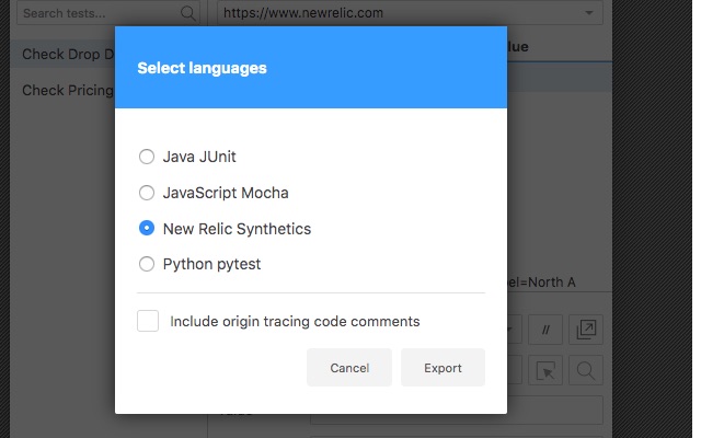 Synthetics Formatter for Selenium IDE from Chrome web store to be run with OffiDocs Chromium online Synthetics Formatter for Selenium IDE from Chrome web store to be run with OffiDocs Chromium online
