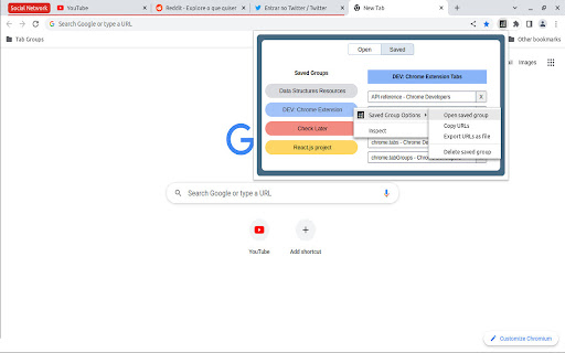 Tab Groups to Bookmarks from Chrome web store to be run with OffiDocs Chromium online Tab Groups to Bookmarks from Chrome web store to be run with OffiDocs Chromium online