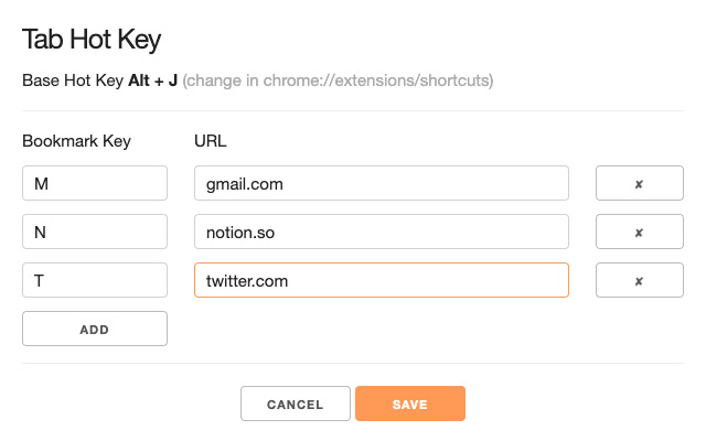 Tab Hot Key from Chrome web store to be run with OffiDocs Chromium online Tab Hot Key from Chrome web store to be run with OffiDocs Chromium online