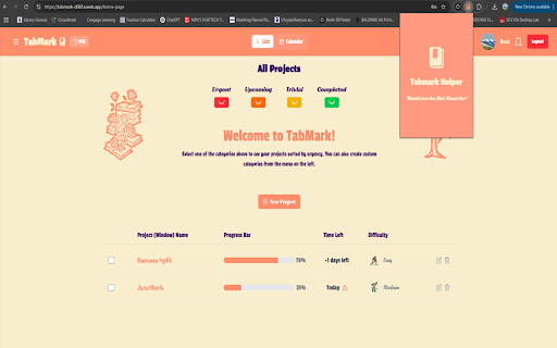 TabMark Helper from Chrome web store to be run with OffiDocs Chromium online TabMark Helper from Chrome web store to be run with OffiDocs Chromium online