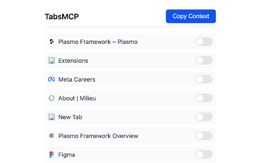 Tabs MCP from Chrome web store to be run with OffiDocs Chromium online Tabs MCP from Chrome web store to be run with OffiDocs Chromium online