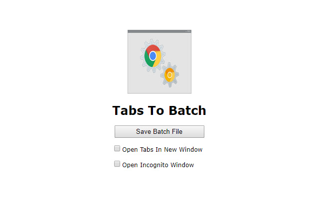 Tabs To Batch from Chrome web store to be run with OffiDocs Chromium online Tabs To Batch from Chrome web store to be run with OffiDocs Chromium online