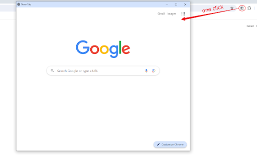 Tab To Popup Window from Chrome web store to be run with OffiDocs Chromium online Tab To Popup Window from Chrome web store to be run with OffiDocs Chromium online