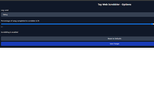 Tay Web Scrobbler from Chrome web store to be run with OffiDocs Chromium online Tay Web Scrobbler from Chrome web store to be run with OffiDocs Chromium online