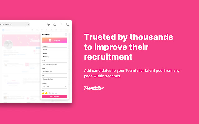 Teamtailor sourcing from Chrome web store to be run with OffiDocs Chromium online Teamtailor sourcing from Chrome web store to be run with OffiDocs Chromium online