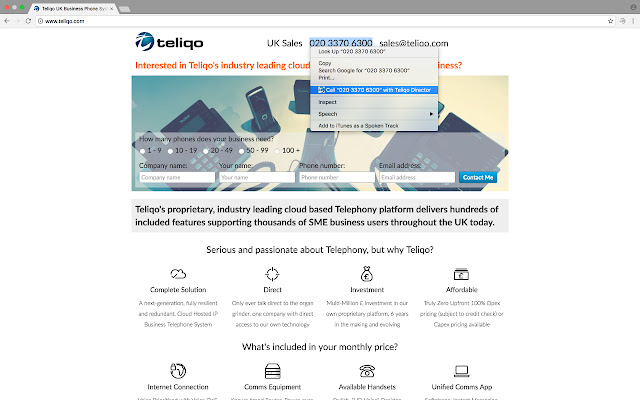 Teliqo Click To Call from Chrome web store to be run with OffiDocs Chromium online Teliqo Click To Call from Chrome web store to be run with OffiDocs Chromium online