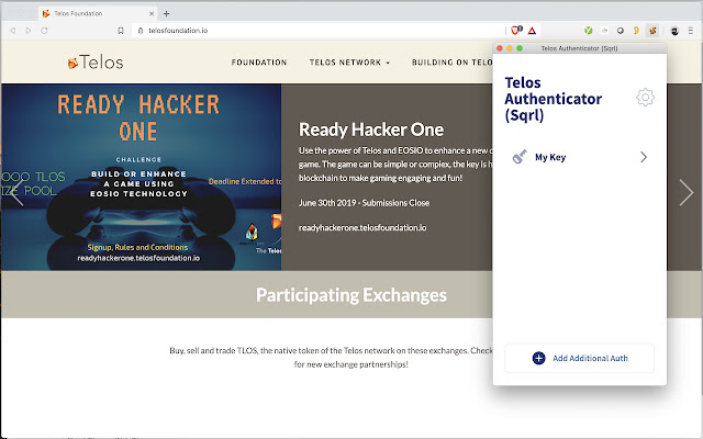 Telos Authenticator (Sqrl) from Chrome web store to be run with OffiDocs Chromium online Telos Authenticator (Sqrl) from Chrome web store to be run with OffiDocs Chromium online
