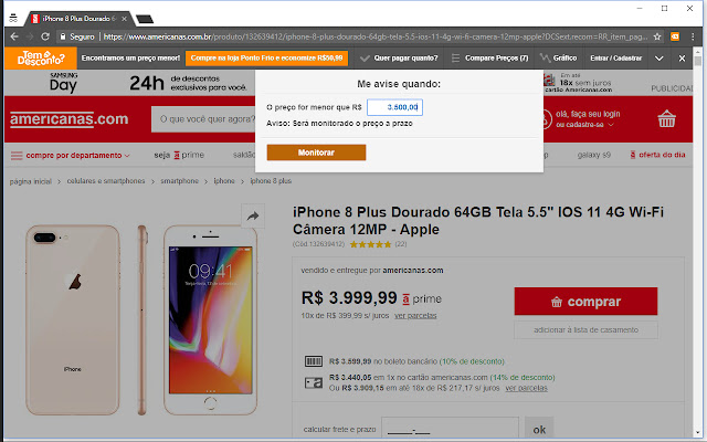 Tem Desconto? from Chrome web store to be run with OffiDocs Chromium online Tem Desconto? from Chrome web store to be run with OffiDocs Chromium online