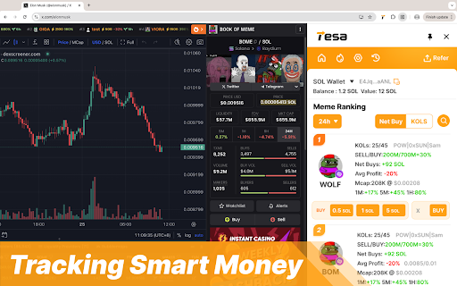 Tesa: Memecoin Smart Trading Agent from Chrome web store to be run with OffiDocs Chromium online Tesa: Memecoin Smart Trading Agent from Chrome web store to be run with OffiDocs Chromium online