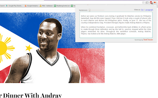 TextTeaser Browser Extension from Chrome web store to be run with OffiDocs Chromium online TextTeaser Browser Extension from Chrome web store to be run with OffiDocs Chromium online