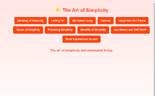 The Art Minimalist Living from Chrome web store to be run with OffiDocs Chromium online The Art Minimalist Living from Chrome web store to be run with OffiDocs Chromium online