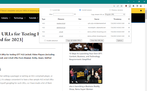The Stream Detector from Chrome web store to be run with OffiDocs Chromium online The Stream Detector from Chrome web store to be run with OffiDocs Chromium online