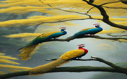 Three peacock wallpaper from Chrome web store to be run with OffiDocs Chromium online Three peacock wallpaper from Chrome web store to be run with OffiDocs Chromium online