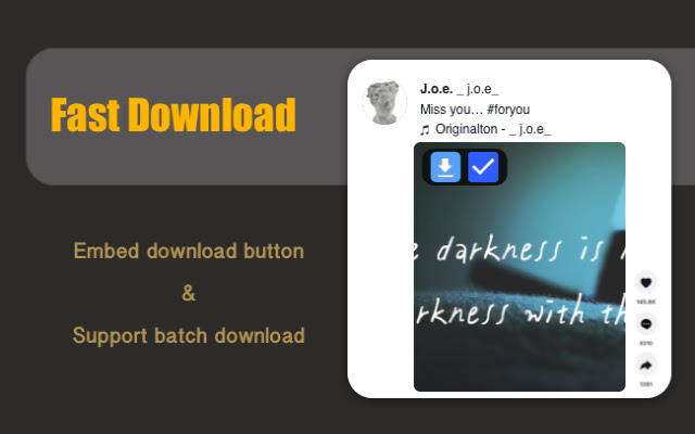TikFast TikTok Video Downloader from Chrome web store to be run with OffiDocs Chromium online TikFast TikTok Video Downloader from Chrome web store to be run with OffiDocs Chromium online