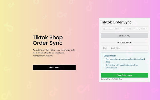 Tiktok Order Sync by HubFulFill from Chrome web store to be run with OffiDocs Chromium online Tiktok Order Sync by HubFulFill from Chrome web store to be run with OffiDocs Chromium online