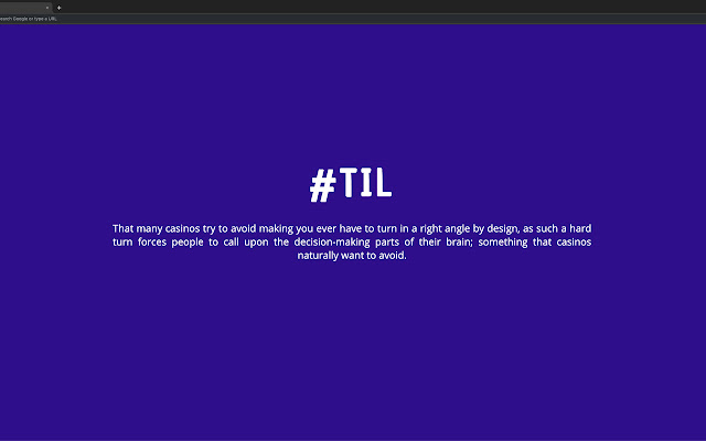 TIL Learn something new in every tab from Chrome web store to be run with OffiDocs Chromium online TIL Learn something new in every tab from Chrome web store to be run with OffiDocs Chromium online