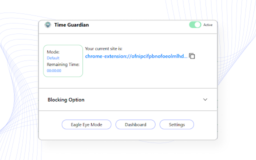 Time Guardian from Chrome web store to be run with OffiDocs Chromium online Time Guardian from Chrome web store to be run with OffiDocs Chromium online