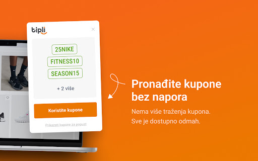 Tipli: Cashback i kuponi za popust from Chrome web store to be run with OffiDocs Chromium online Tipli: Cashback i kuponi za popust from Chrome web store to be run with OffiDocs Chromium online