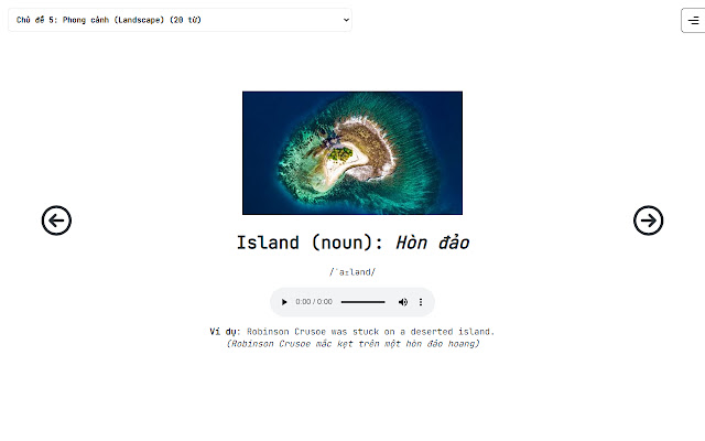 Topic Vocabulary (Từ vựng theo chủ đề) from Chrome web store to be run with OffiDocs Chromium online Topic Vocabulary (Từ vựng theo chủ đề) from Chrome web store to be run with OffiDocs Chromium online