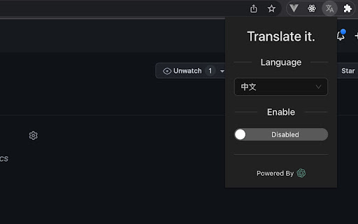 TranslateIt from Chrome web store to be run with OffiDocs Chromium online TranslateIt from Chrome web store to be run with OffiDocs Chromium online