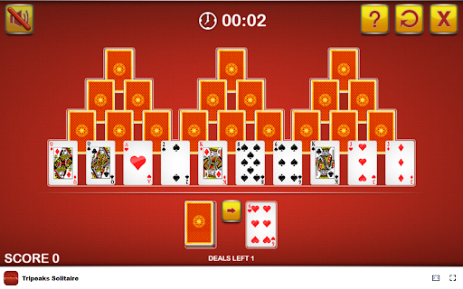 Tripeaks Solitaire Clear three peaks with strategic moves! from Chrome web store to be run with OffiDocs Chromium online Tripeaks Solitaire Clear three peaks with strategic moves! from Chrome web store to be run with OffiDocs Chromium online
