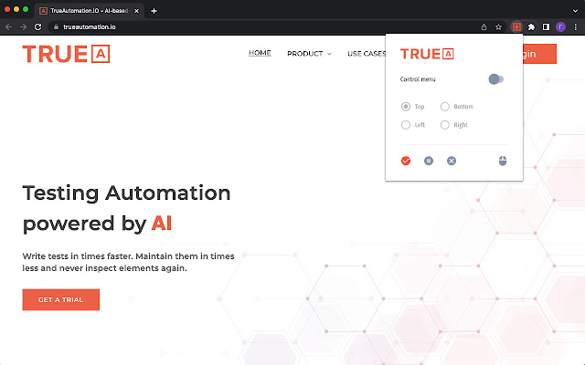 TrueAutomation Test Recorder from Chrome web store to be run with OffiDocs Chromium online TrueAutomation Test Recorder from Chrome web store to be run with OffiDocs Chromium online