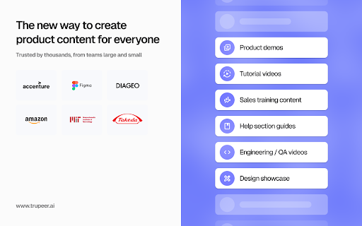 Trupeer AI Screen Recorder For Stunning Product Demos and Guides from Chrome web store to be run with OffiDocs Chromium online Trupeer AI Screen Recorder For Stunning Product Demos and Guides from Chrome web store to be run with OffiDocs Chromium online