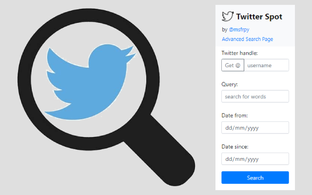 Twitter Spot from Chrome web store to be run with OffiDocs Chromium online Twitter Spot from Chrome web store to be run with OffiDocs Chromium online