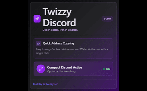 Twizzy Discord from Chrome web store to be run with OffiDocs Chromium online Twizzy Discord from Chrome web store to be run with OffiDocs Chromium online