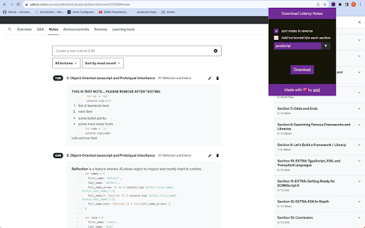 Udemy Notes Downloader from Chrome web store to be run with OffiDocs Chromium online Udemy Notes Downloader from Chrome web store to be run with OffiDocs Chromium online