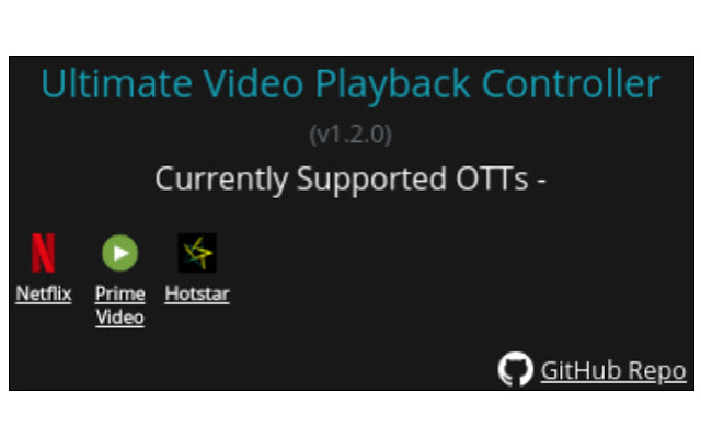 Ultimate Video Playback Controller from Chrome web store to be run with OffiDocs Chromium online Ultimate Video Playback Controller from Chrome web store to be run with OffiDocs Chromium online